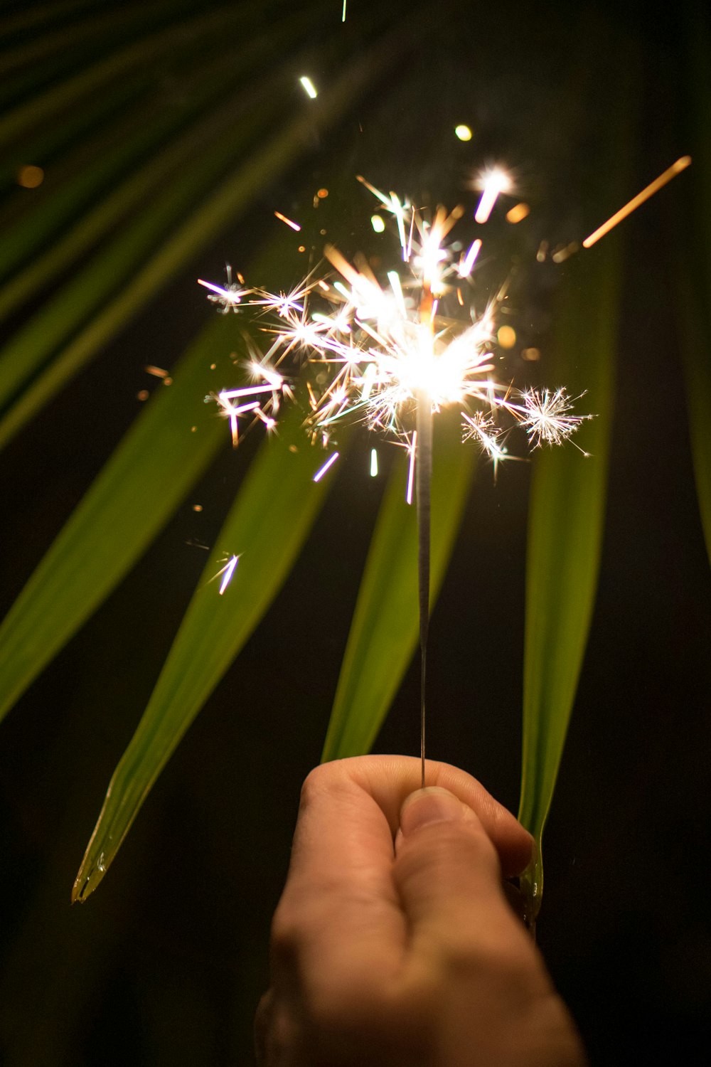 lighted sparkler