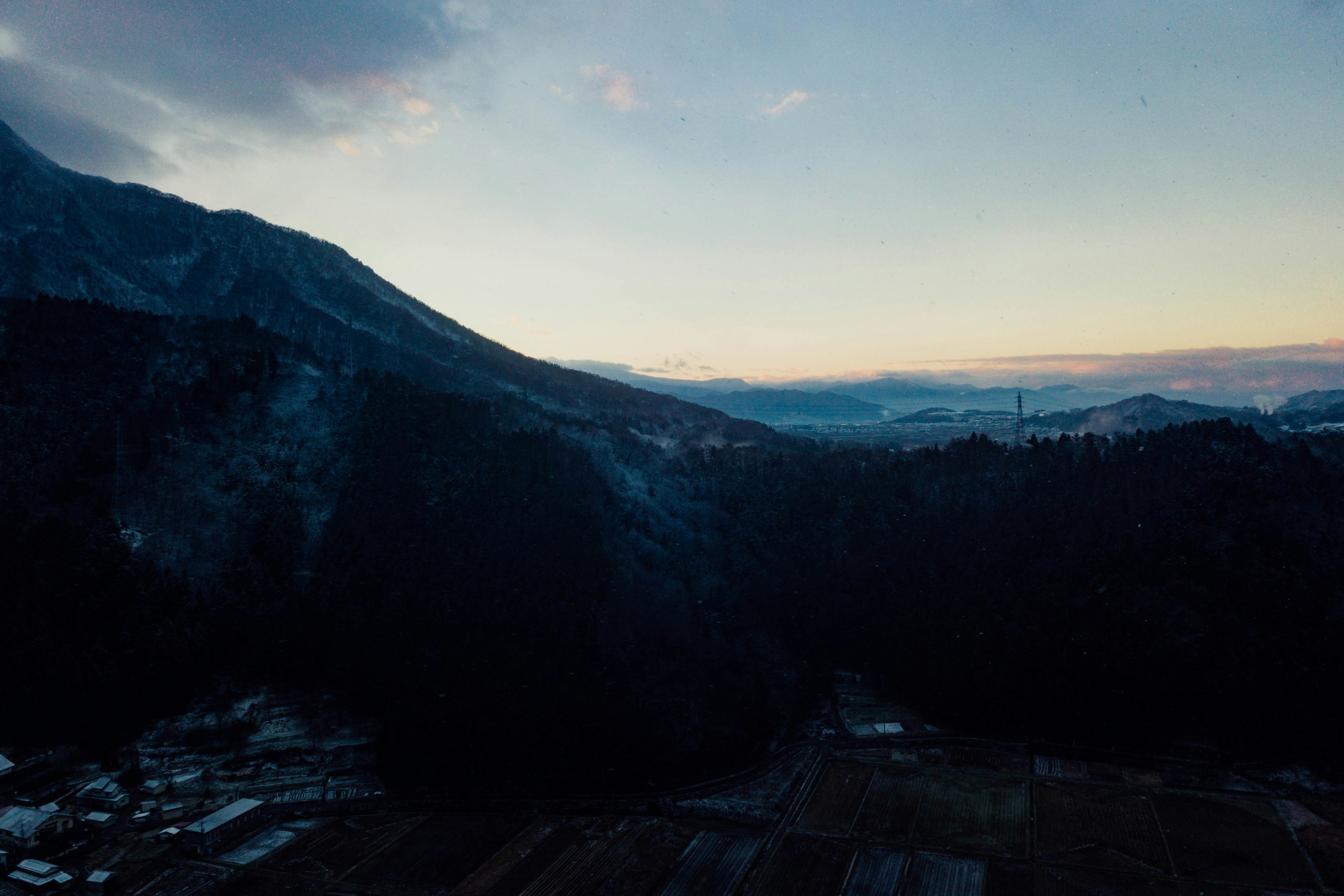aerial view of mountain