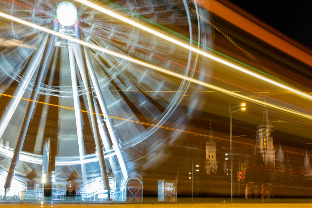 time-lapse photography of yellow and orange lights