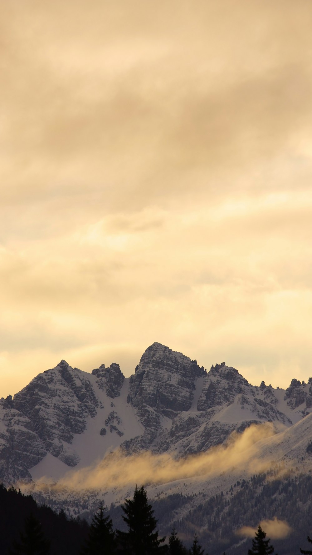 mountain covered by snow