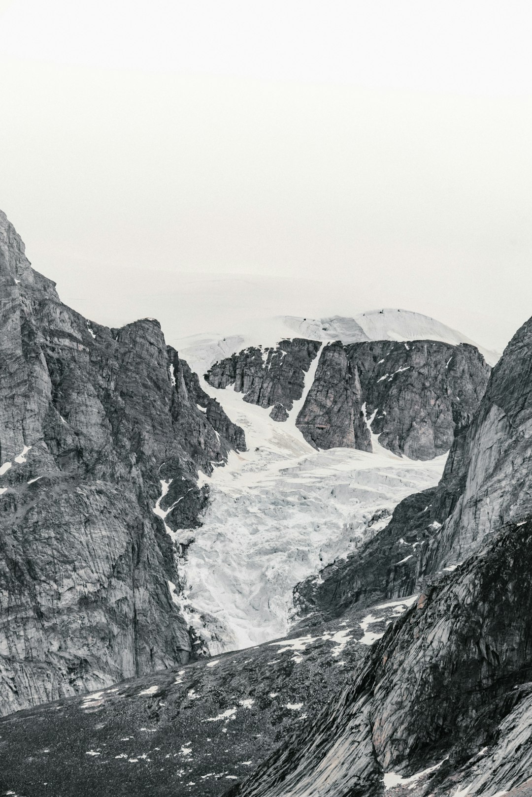 aerial photography of snow covered hill