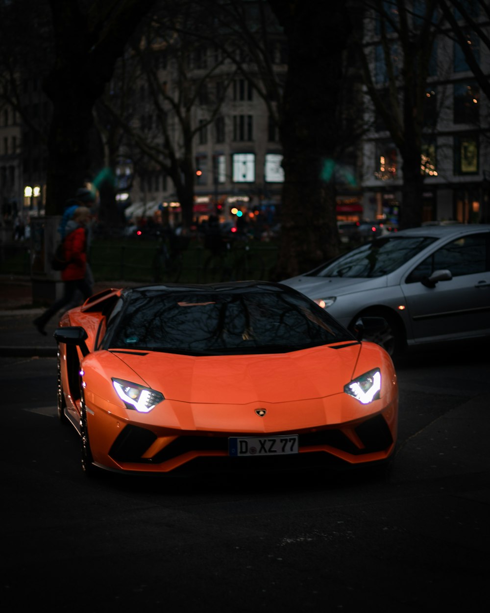 orange sports car