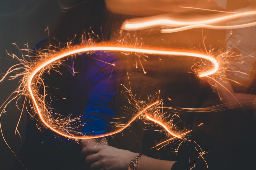 orange fireworks display