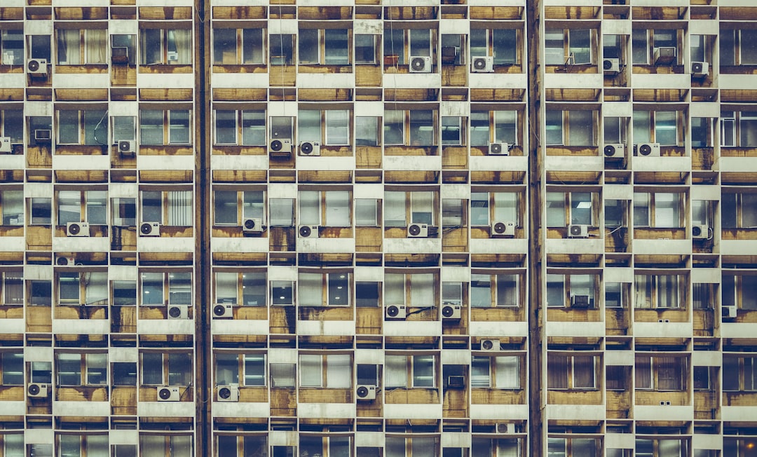 white and brown painted building