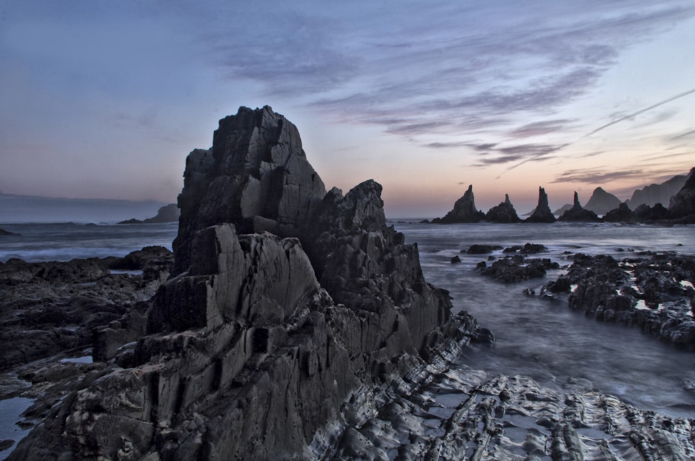 rock formation near sea view