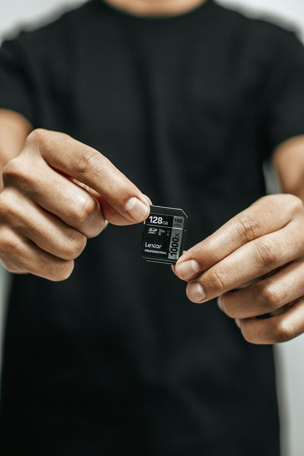 black micro SD card adapter