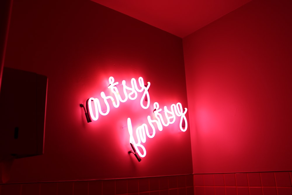 red neon signage