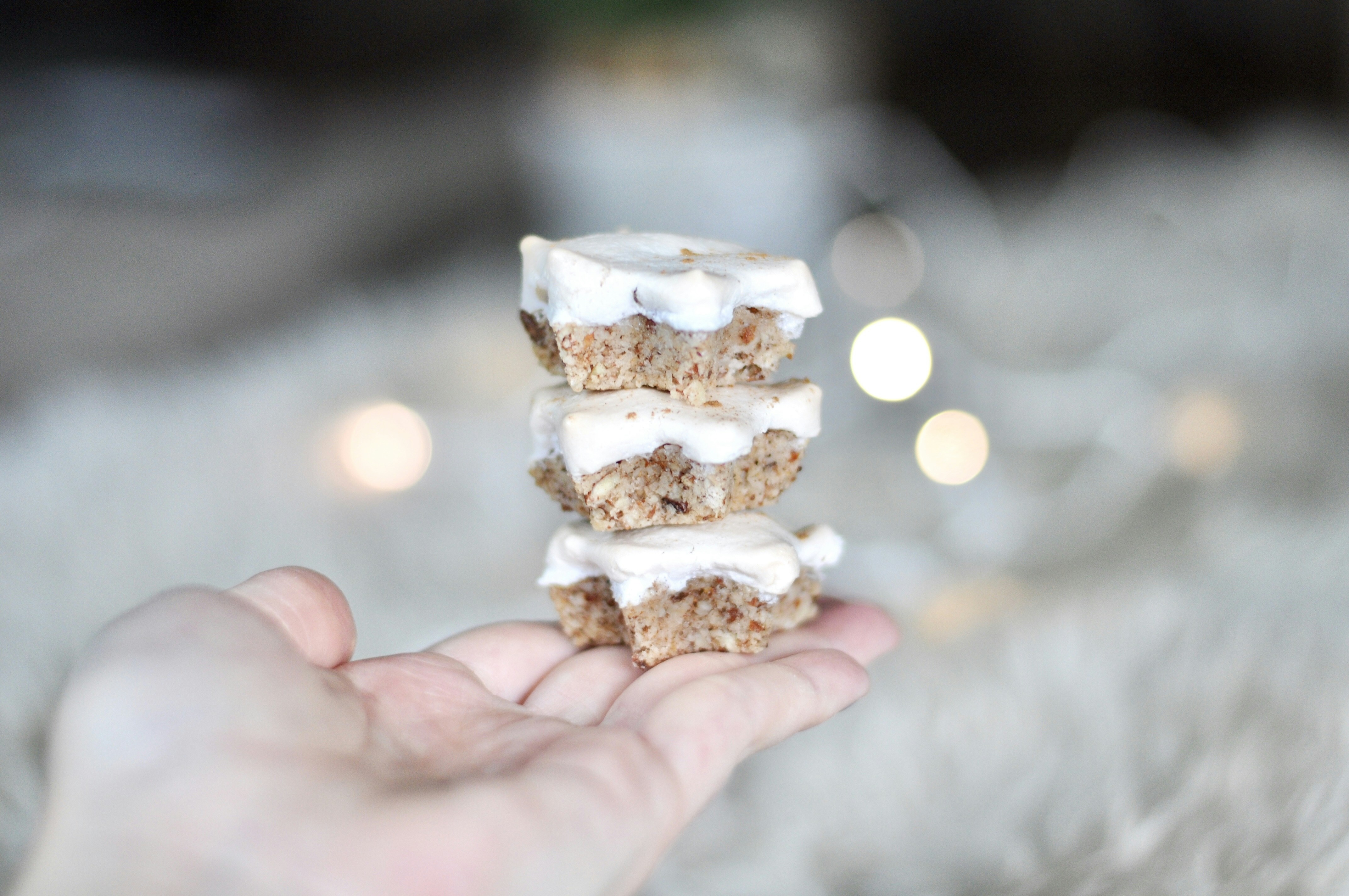 protein bars stacked