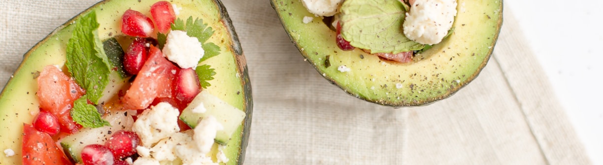 three avocado fruit desserts