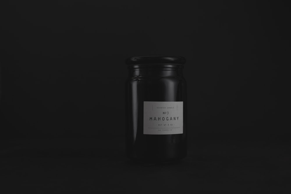 black and white jar