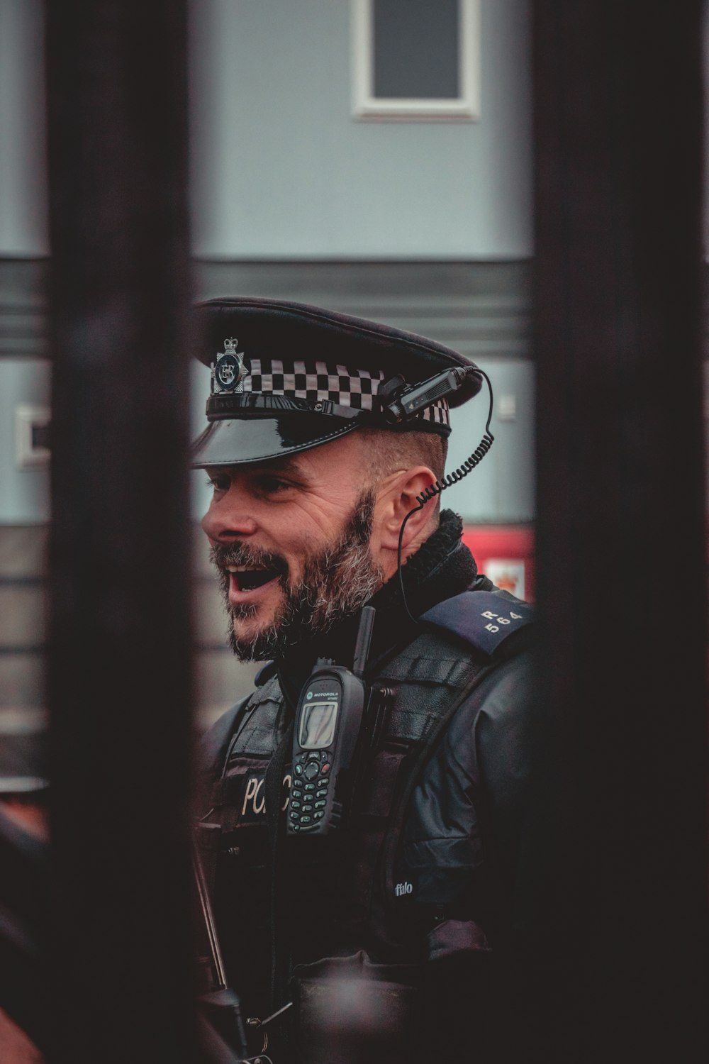 male officer smiling