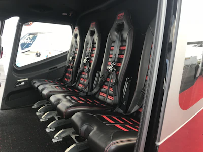 Before and after shot of a car's interior floor mats replaced with custom-fit, plush black mats.