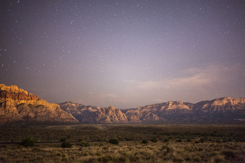 plains beside fault block mountain in nature photography