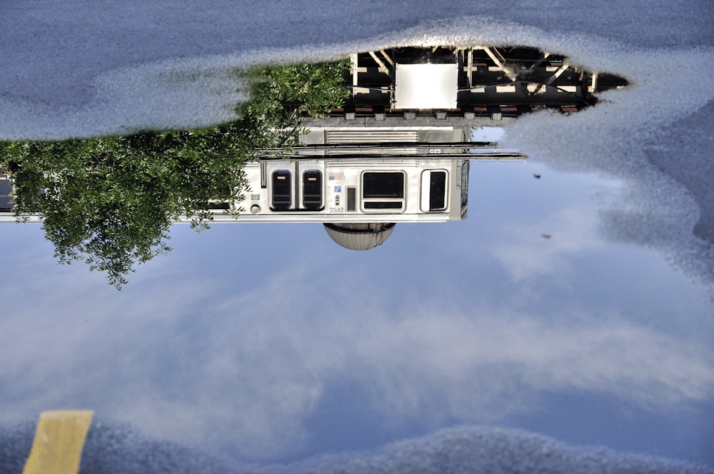 reversed view of white house