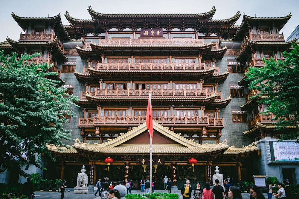 low angle photo of temple