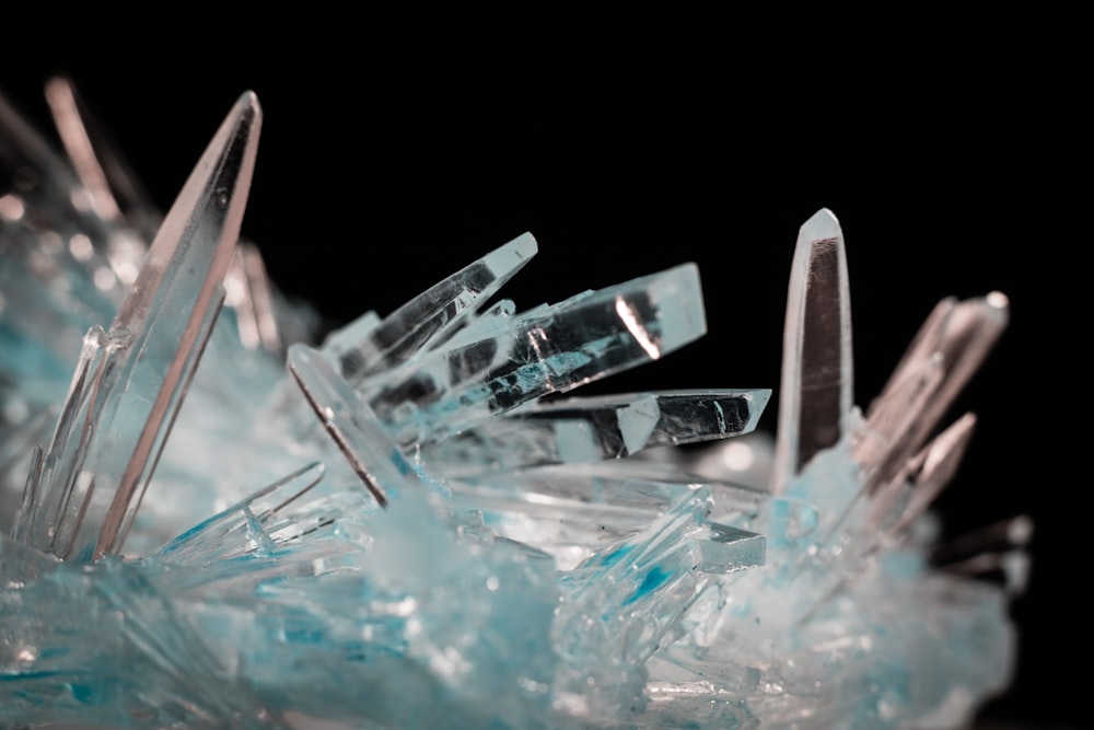 close-up photo of crystals