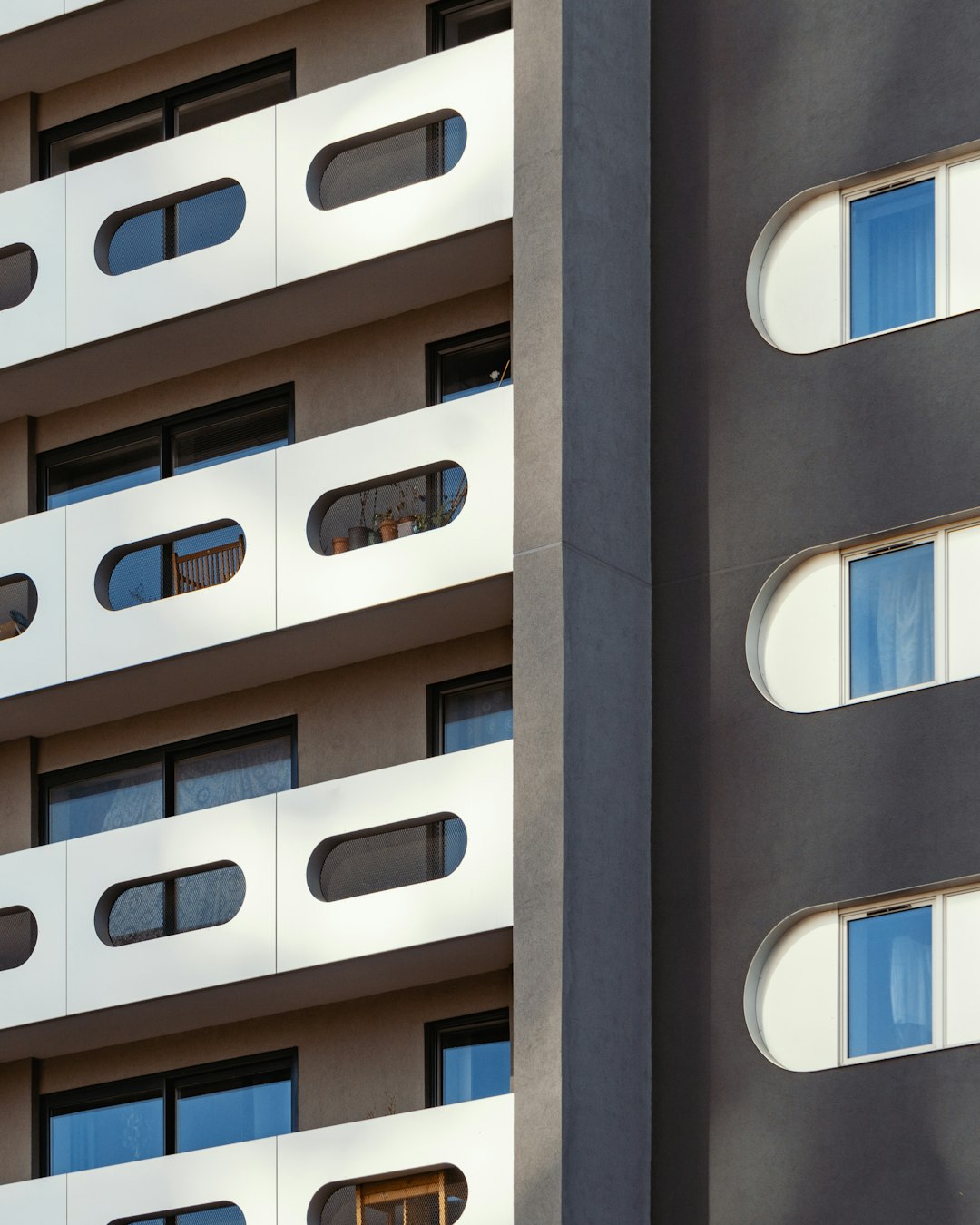 white and black painted building