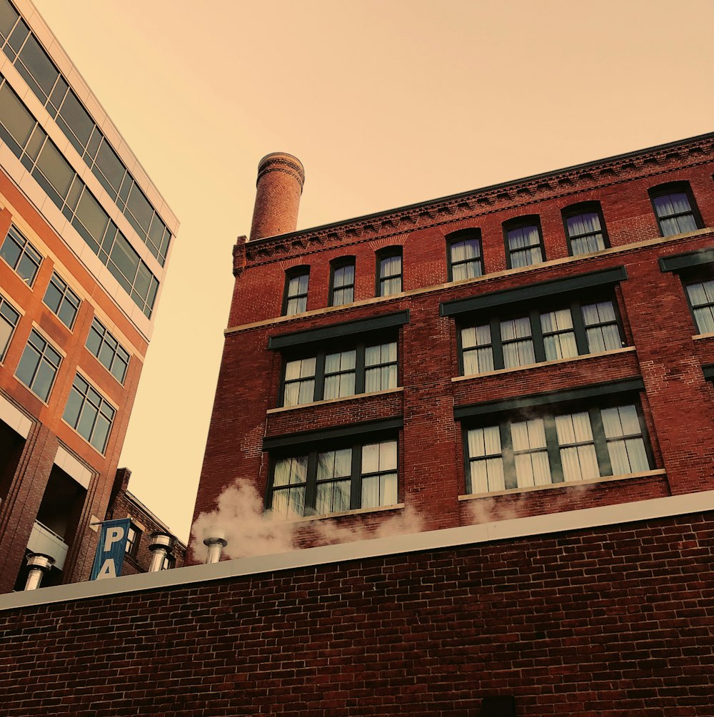 low-angle photography of concrete building