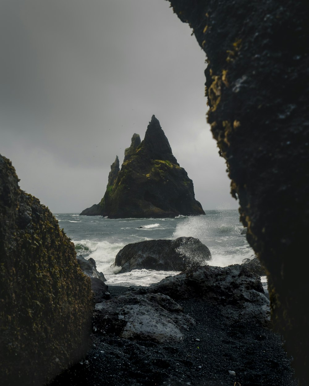 rock formations by the water