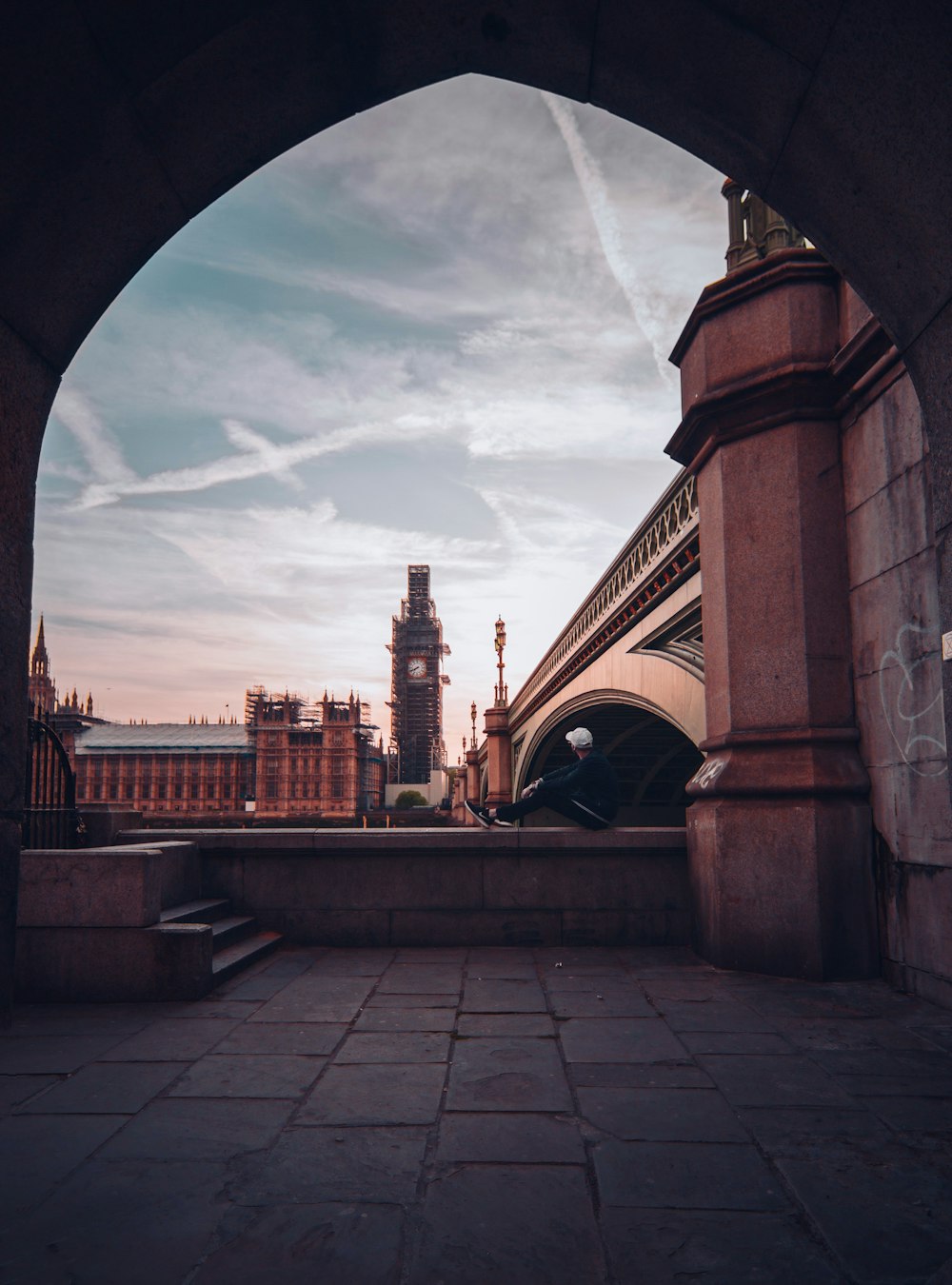 view of tower clock