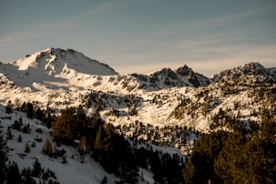 mountain covered by snow during daytime