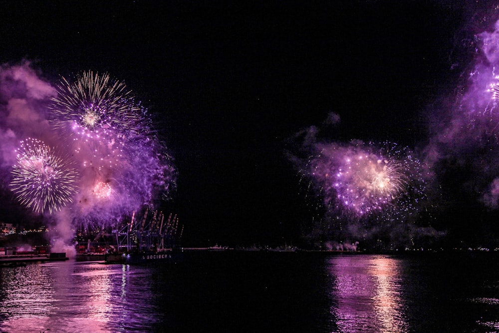 firework display at nighttime