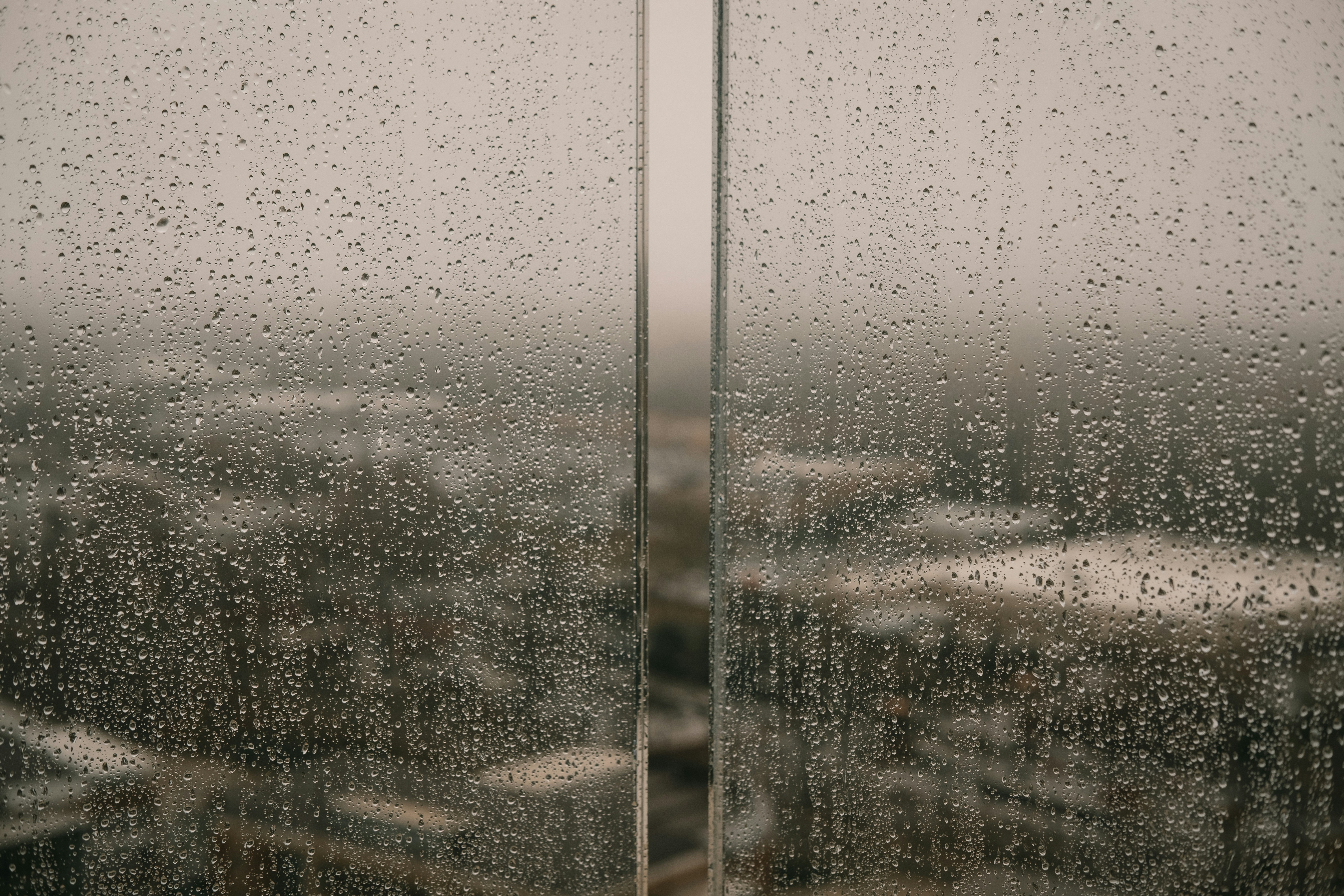 water dew on glass wall
