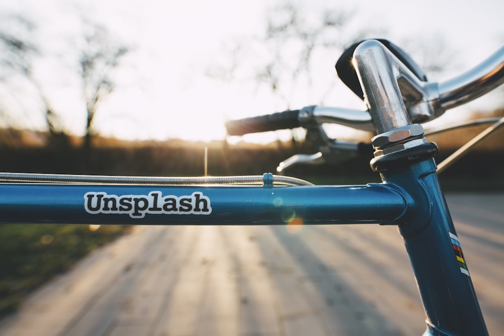 blue Unsplash bicycle