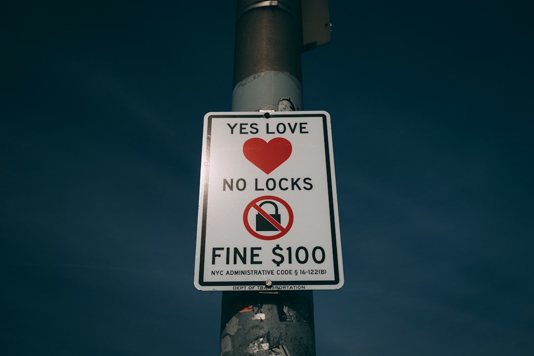 yes love no locks fine signage