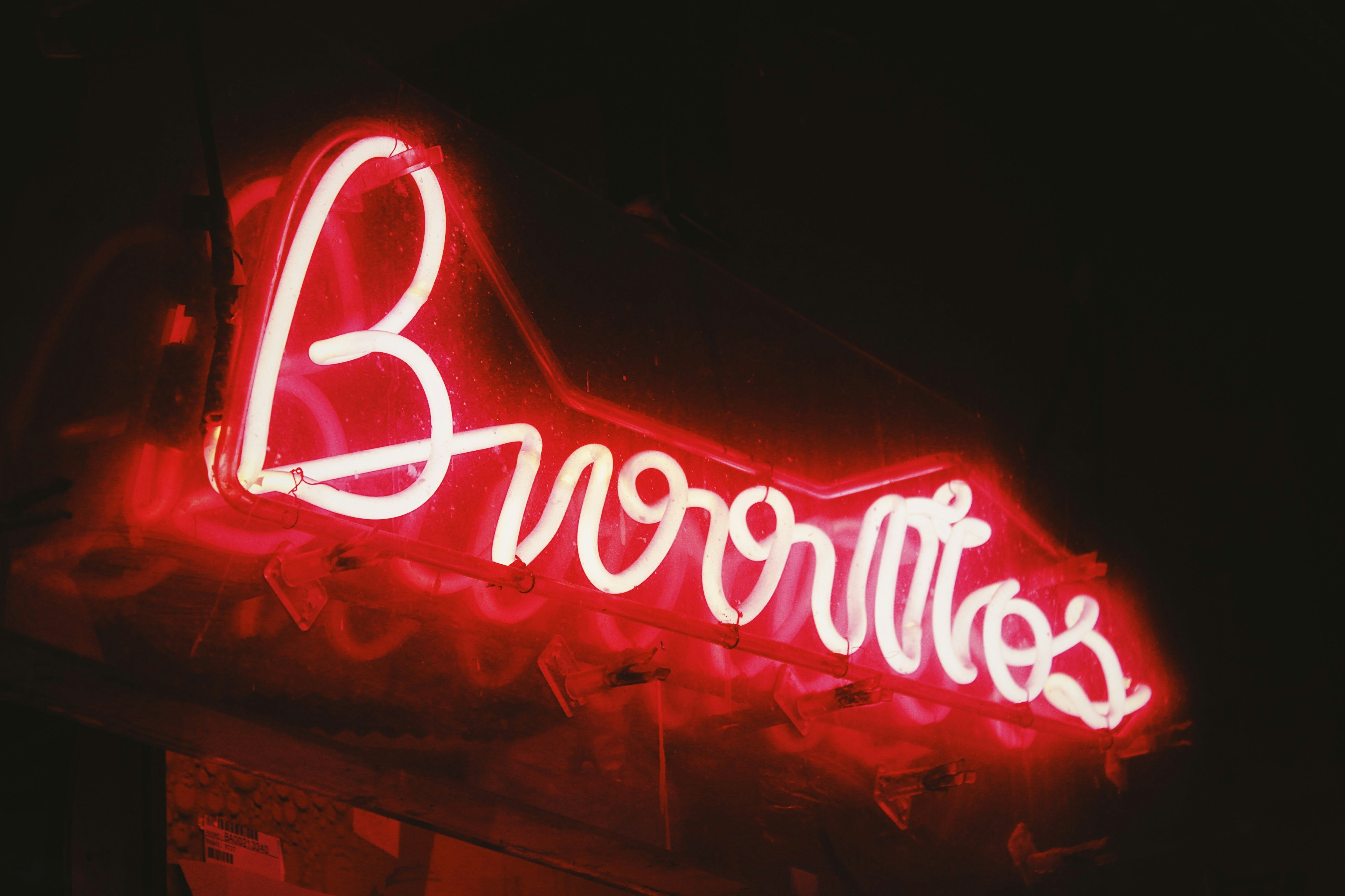 red Brootos neon signage