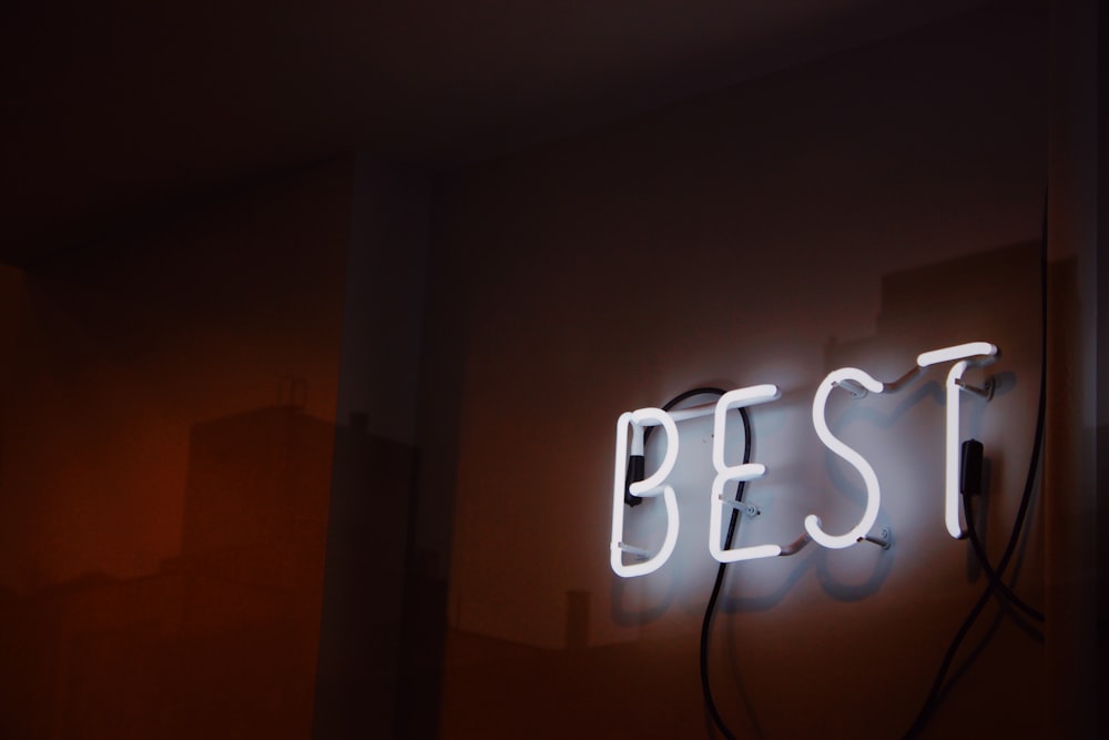 turned on Best neon sign