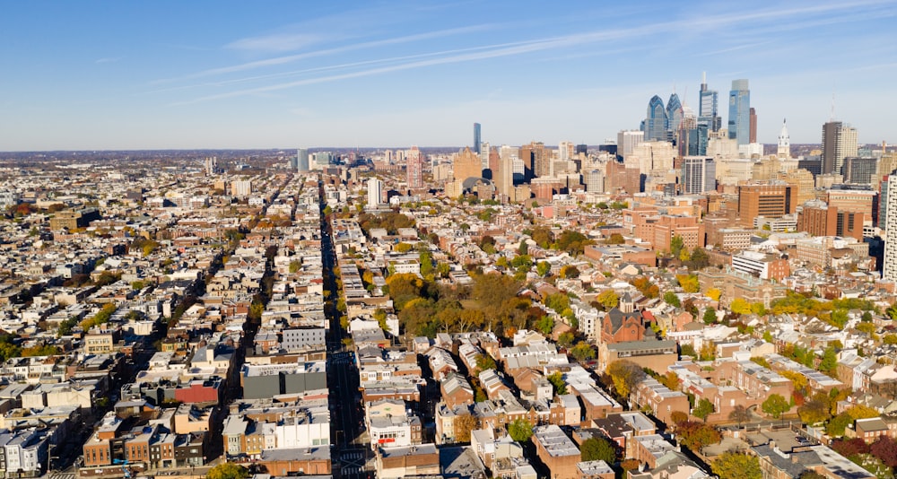 aerial photo of city