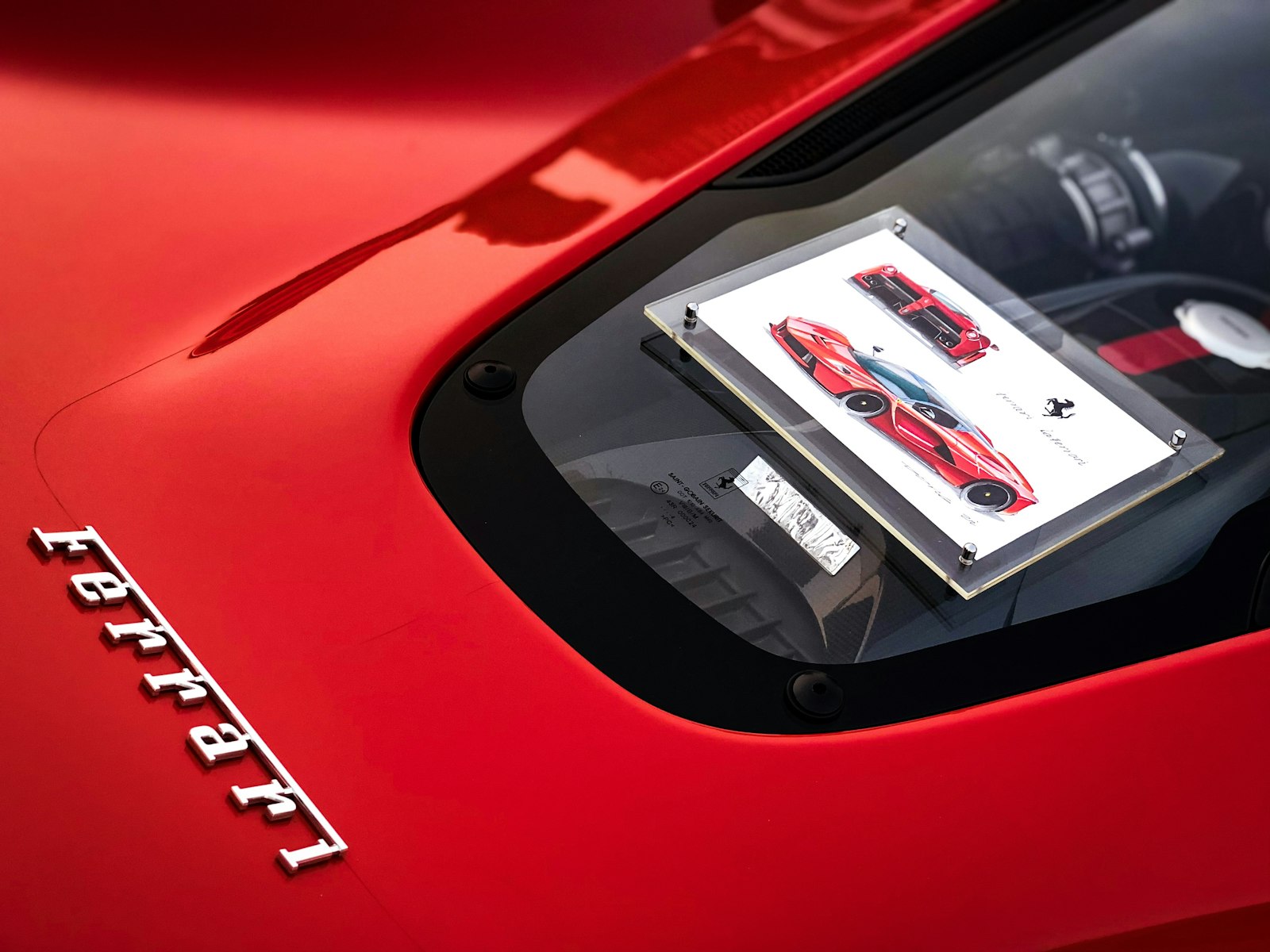 Apple iPhone X sample photo. Ferrari emblem photography