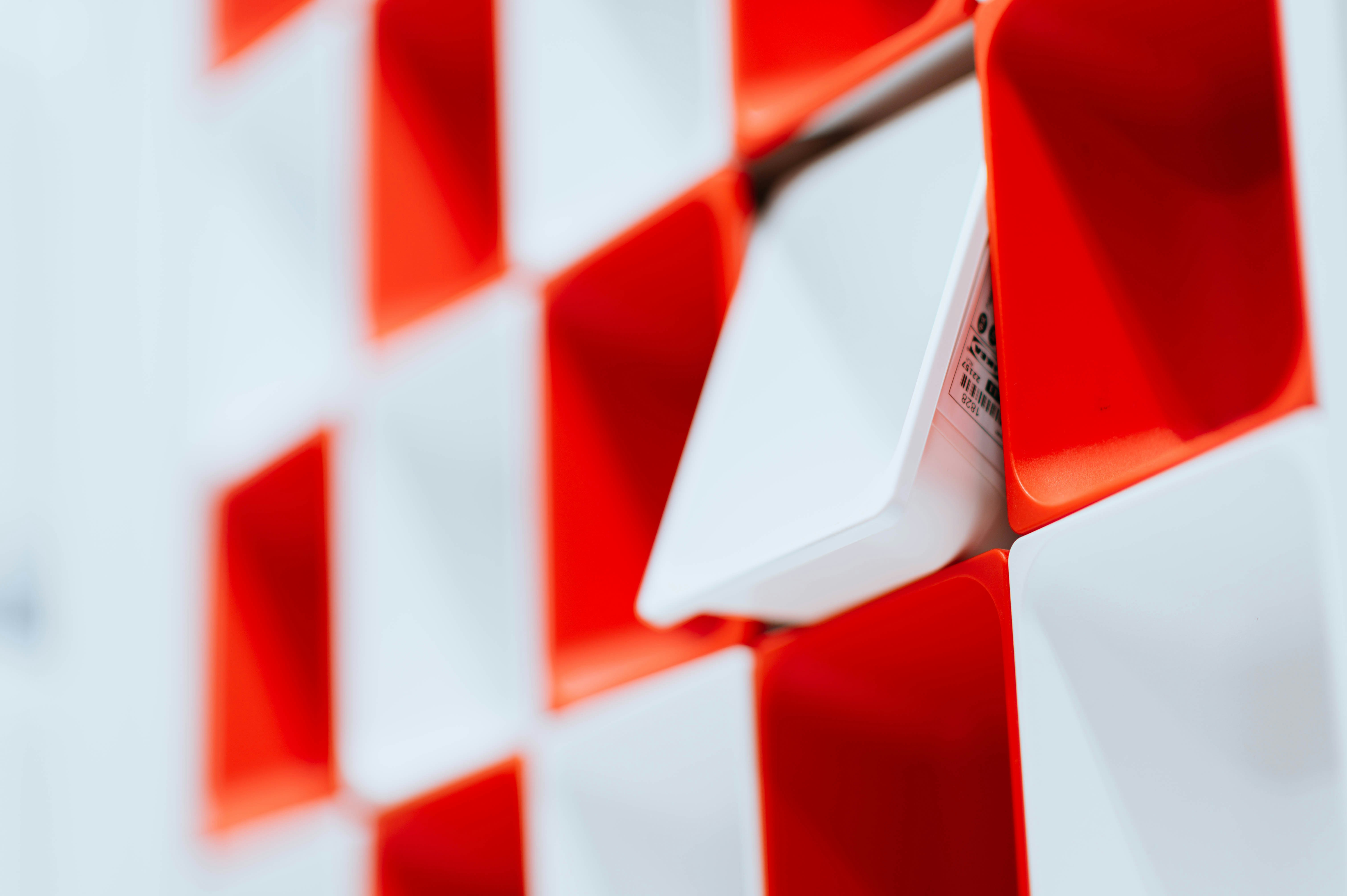 white and red containers