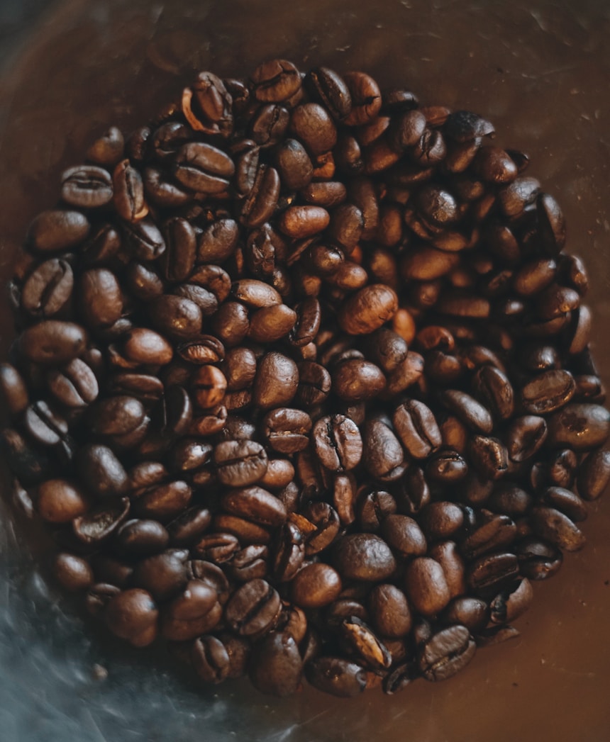 black coffee beans