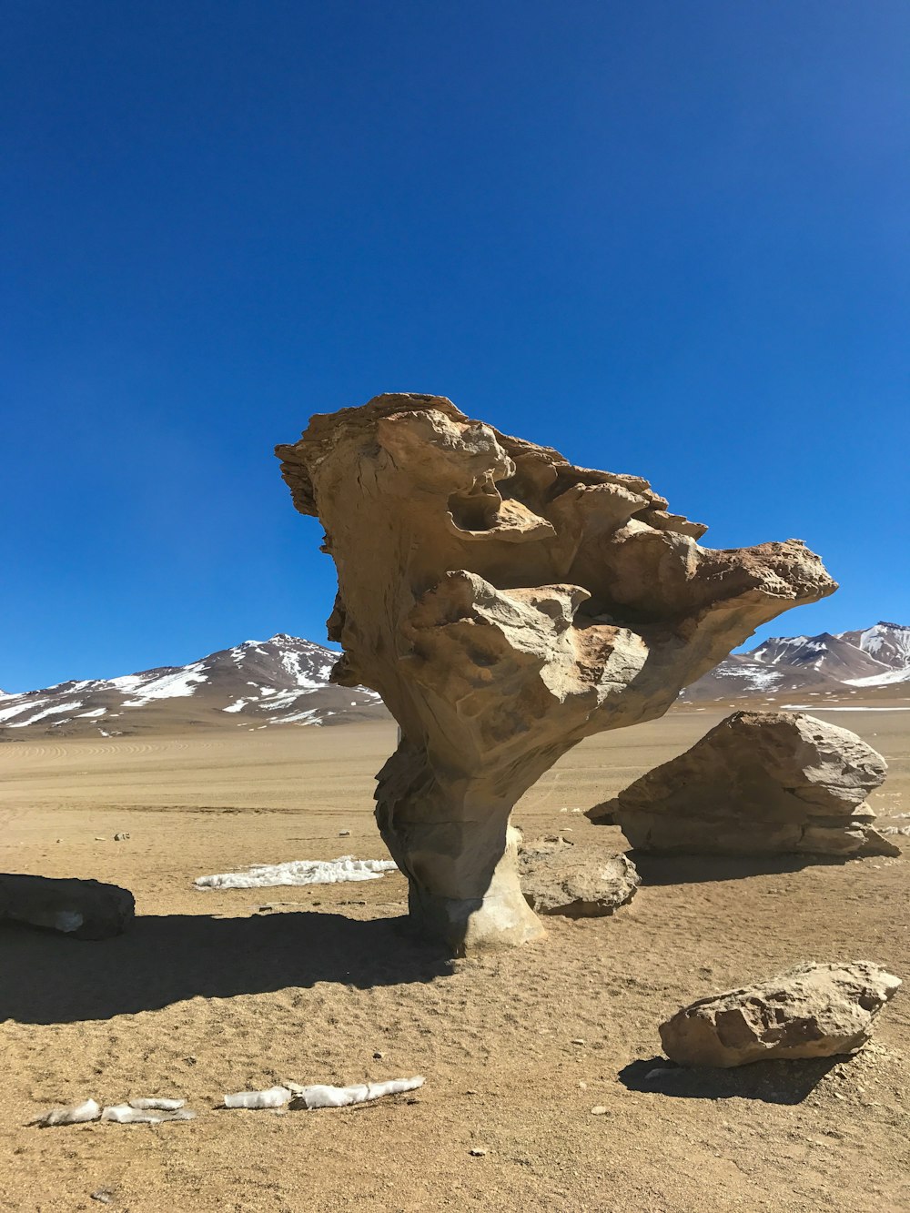 brown rock across brown mountain