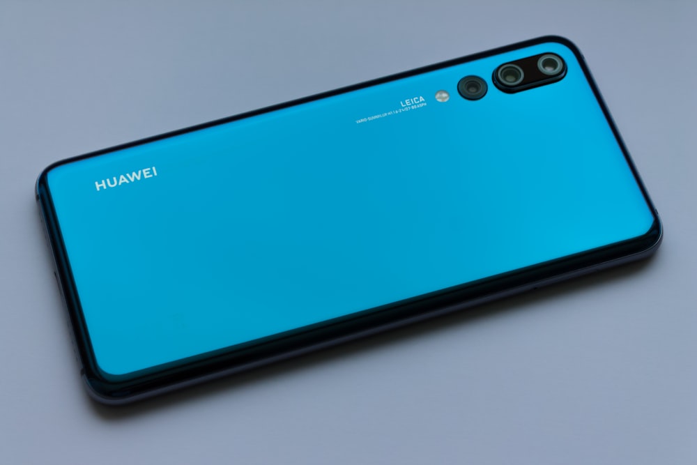 bleu Huawei Android smartphone