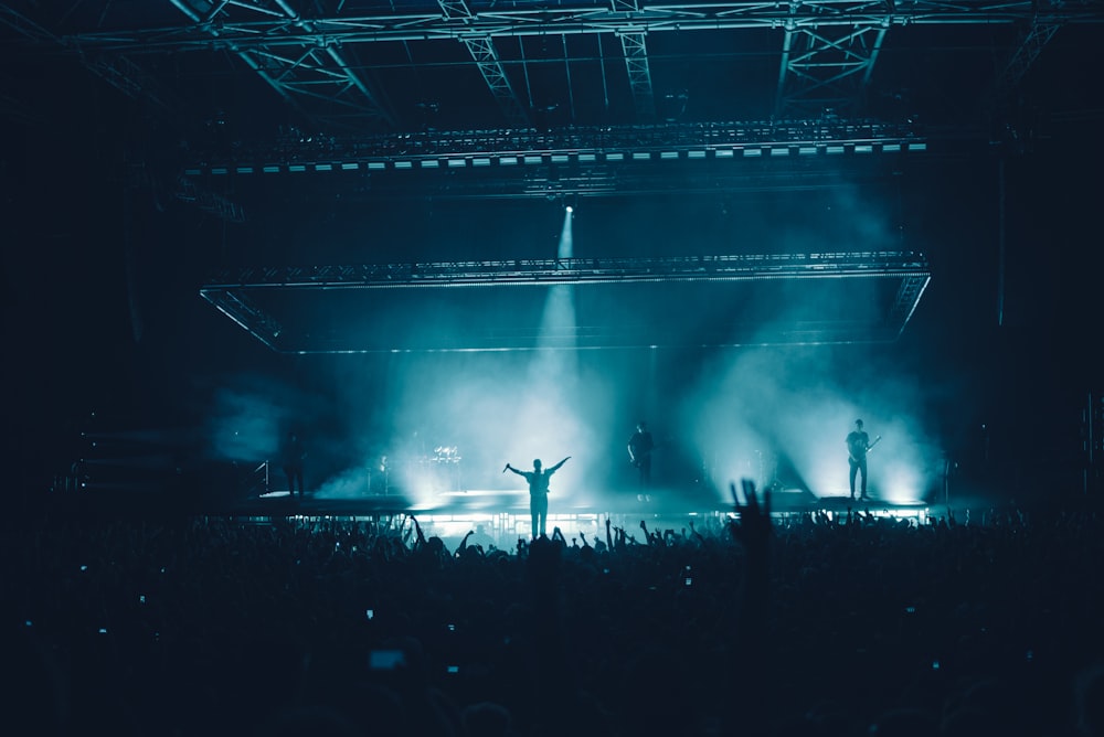 silhouette photography of concert