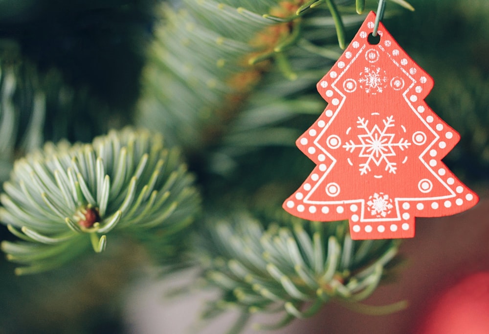 red and white Christmas air freshener