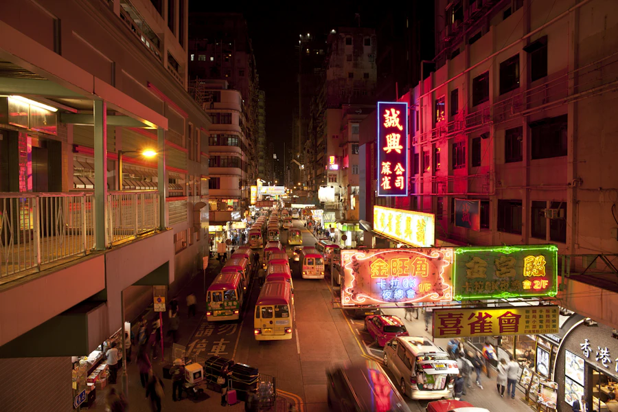 Large crowds packed into Tai Hang streets watching the festival procession