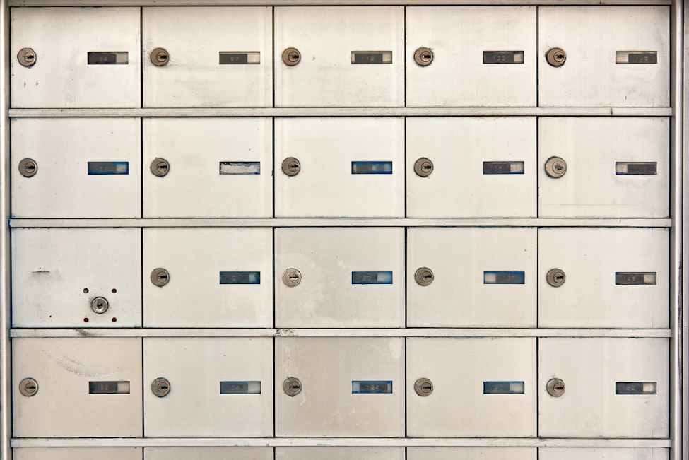 closed grey metal locker