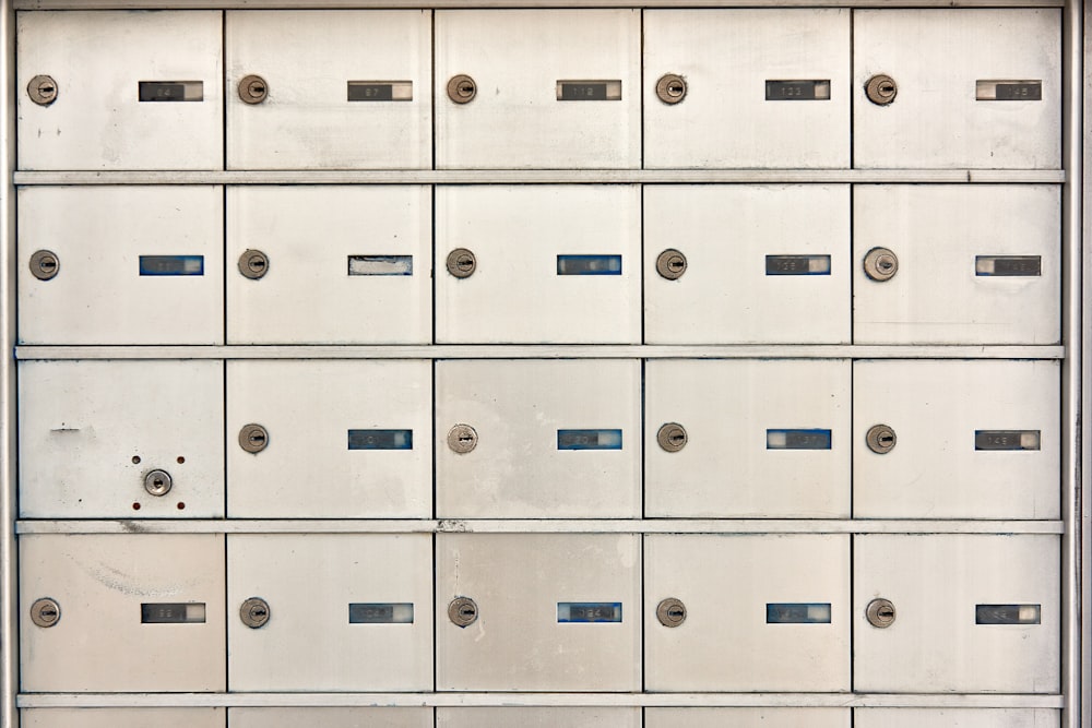 closed grey metal locker