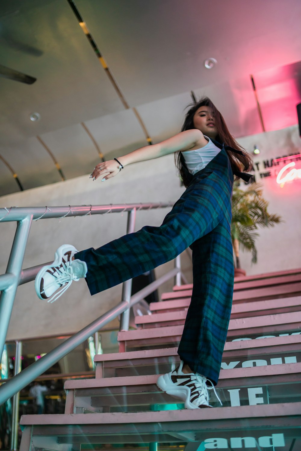 girl on stair