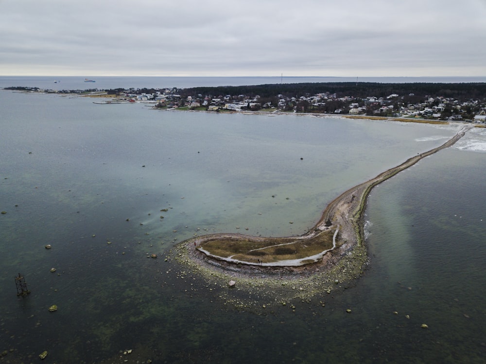 high-angle view of body of water during daytime