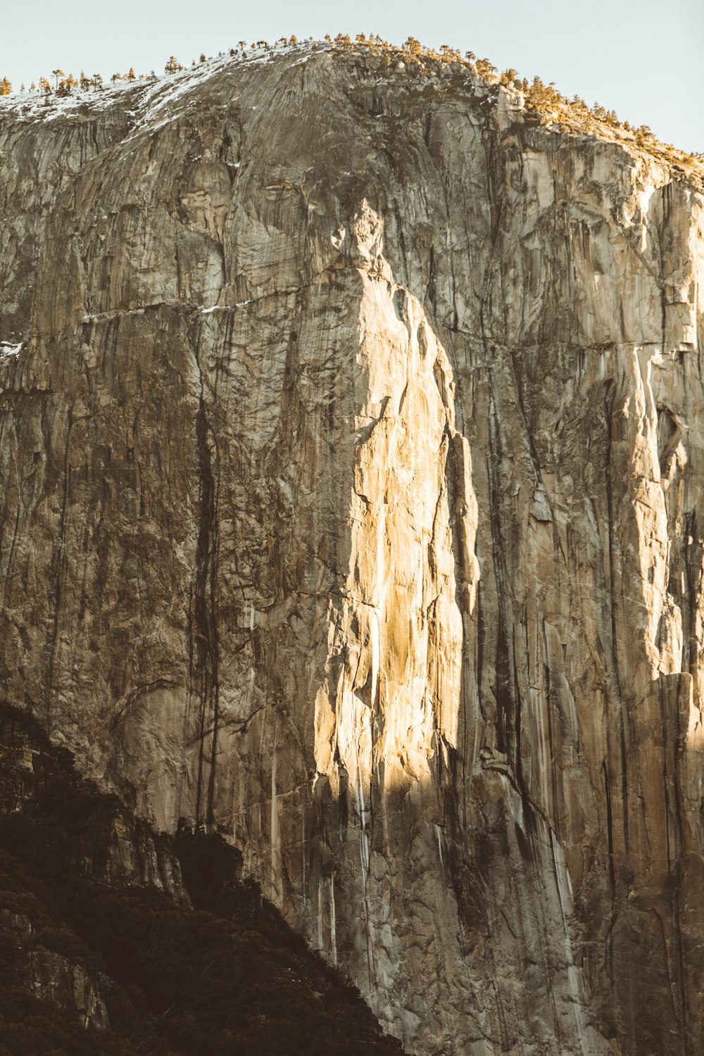 grey high rocky cliff