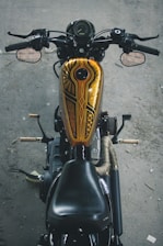 brown and black cruiser motorcycle