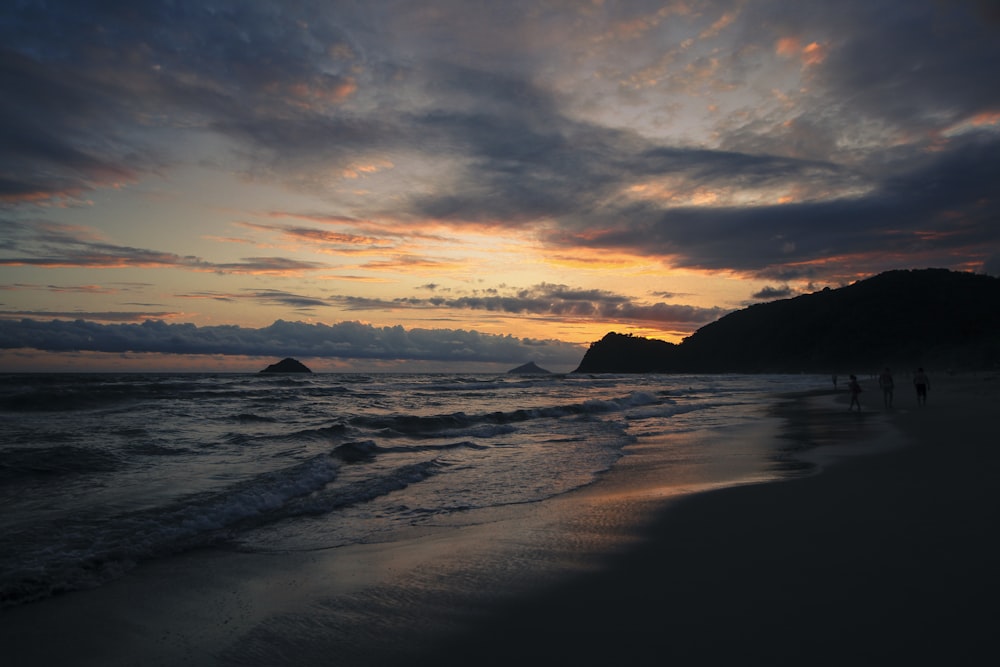 landscape photography of seashore during golden hour