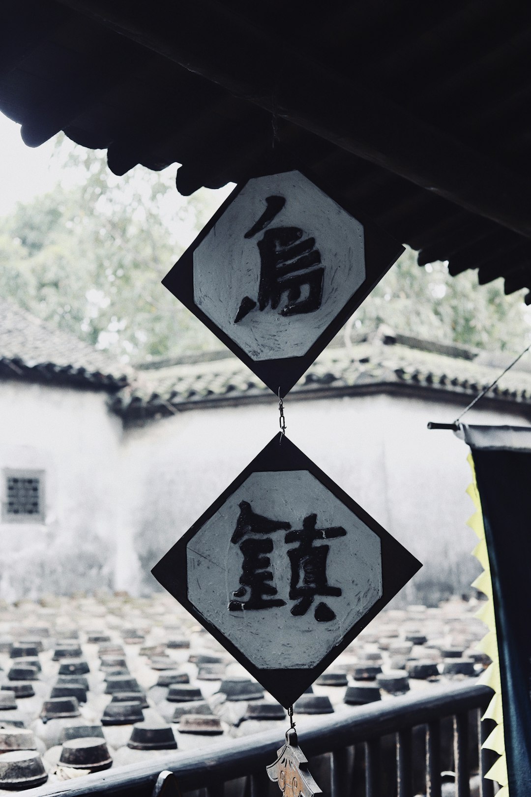 black and white Asian charm hanging decors