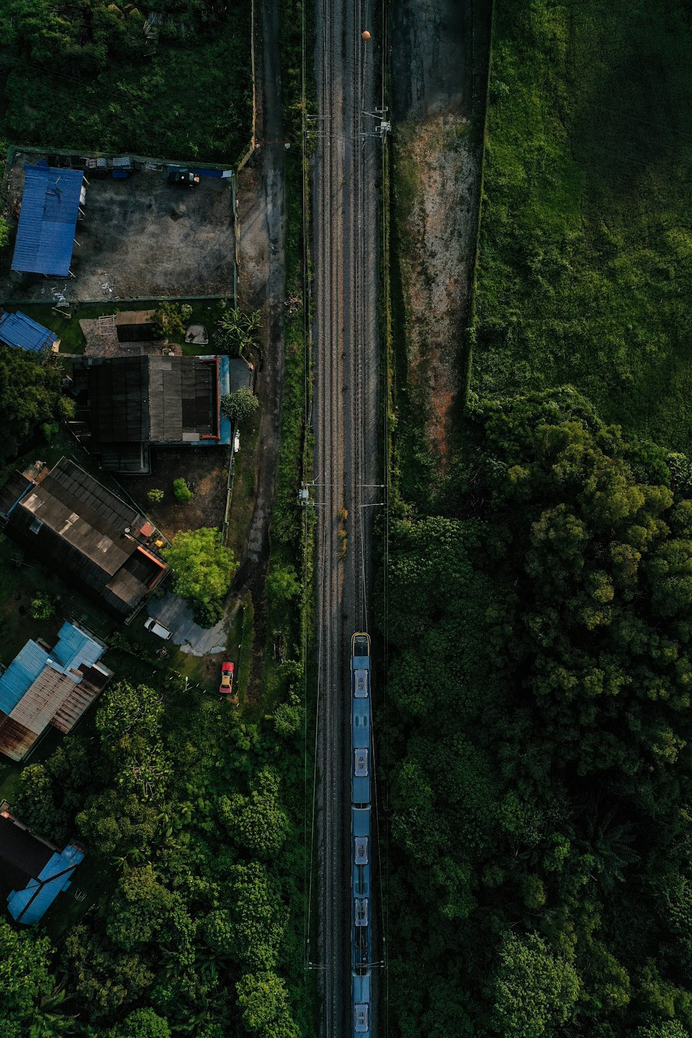 top view of railroad