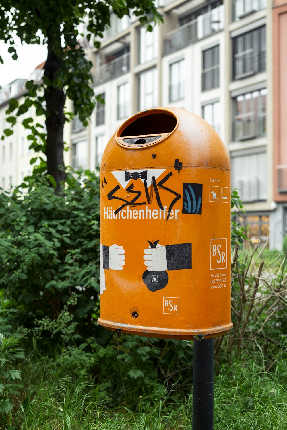 orange mail box